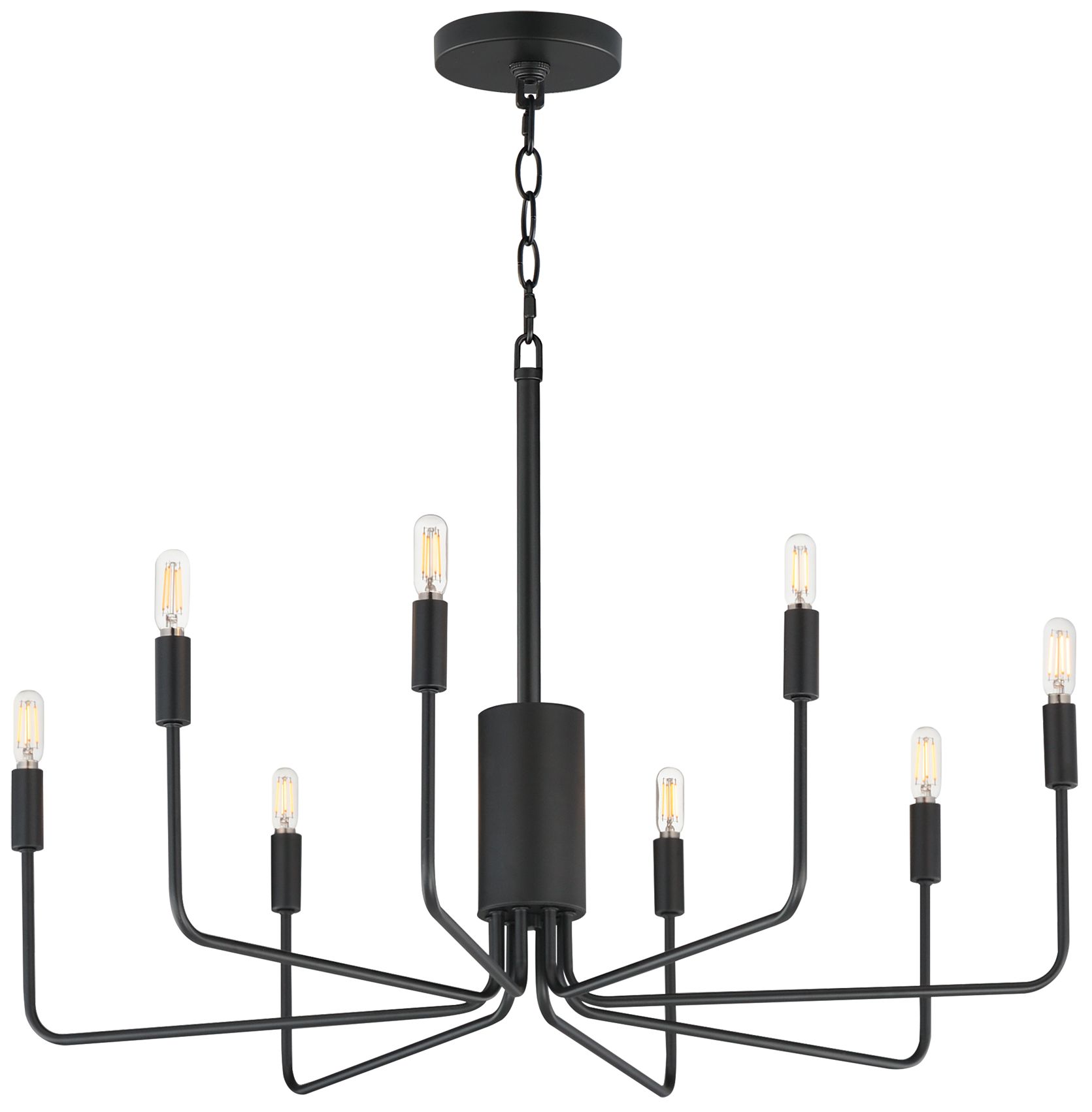 Maxim Abner 32" Wide Black 8-Light Chandelier