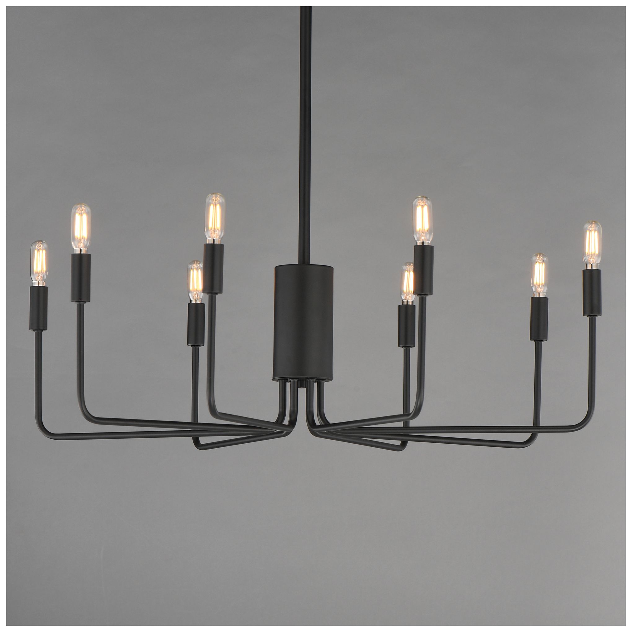 Image 2 Maxim Abner 32" Wide Black 8-Light Chandelier more views