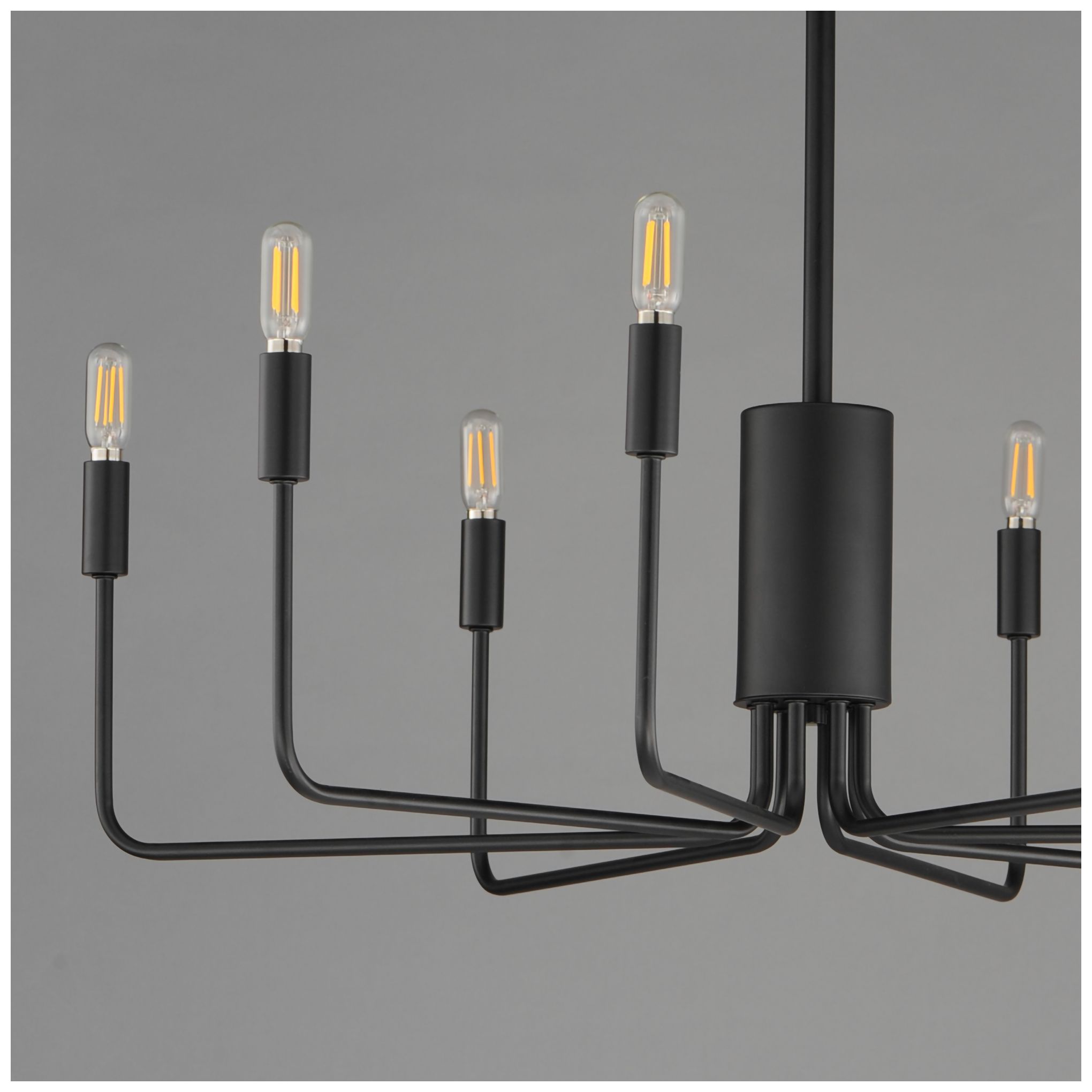 Image 4 Maxim Abner 32" Wide Black 8-Light Chandelier more views
