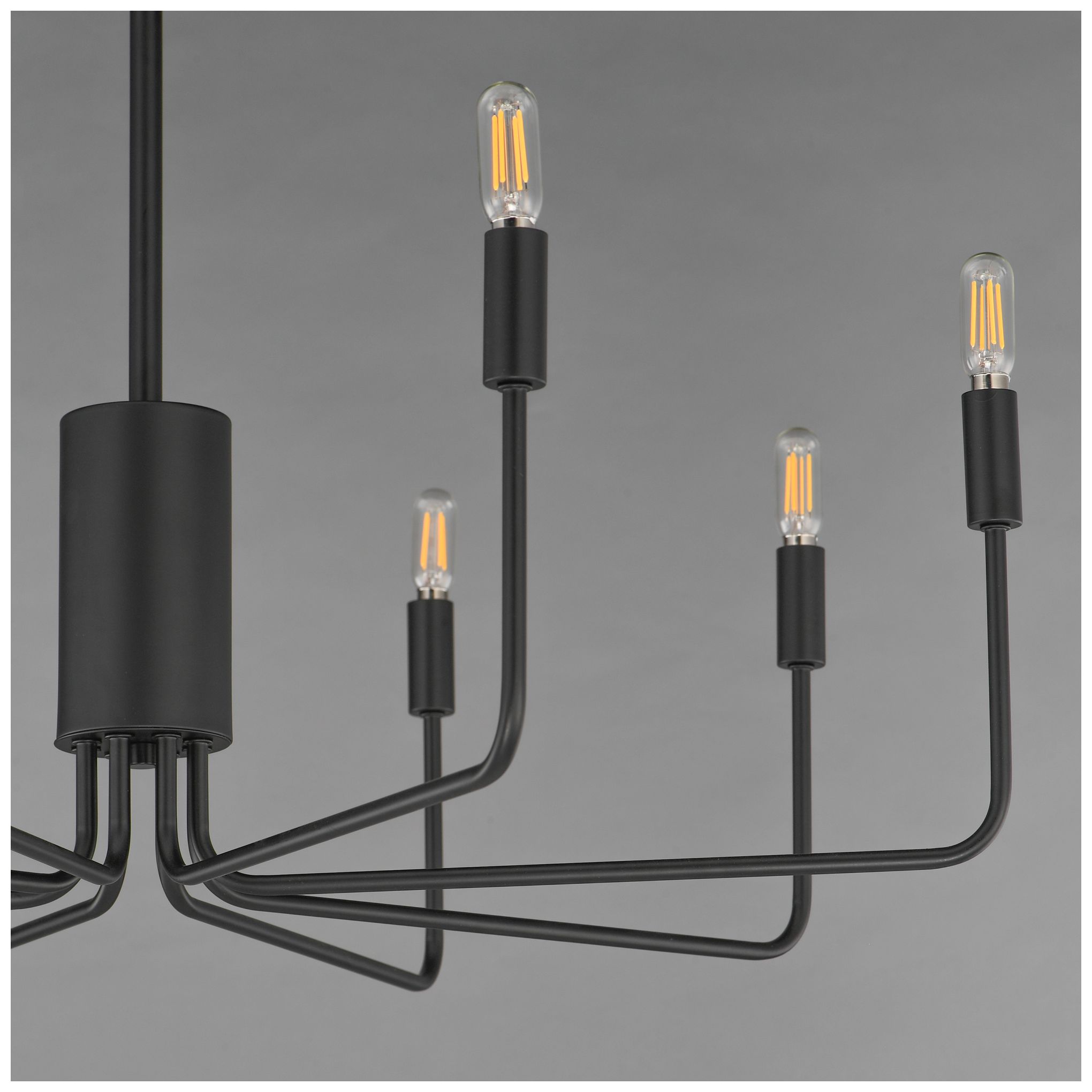 Image 5 Maxim Abner 32" Wide Black 8-Light Chandelier more views