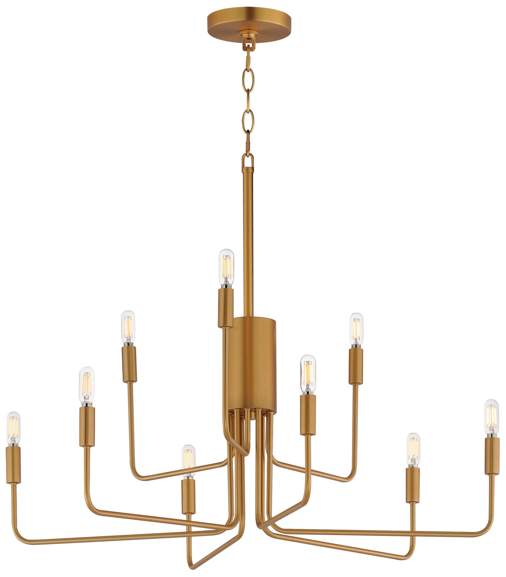 Thumbnail1 of Maxim Abner 32" Wide Natural Aged Brass 9-Light Chandelier