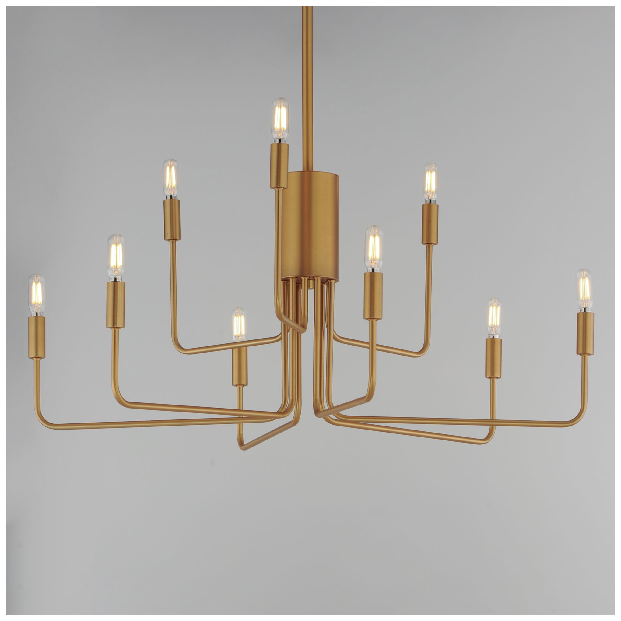 Thumbnail2 of Maxim Abner 32" Wide Natural Aged Brass 9-Light Chandelier more views