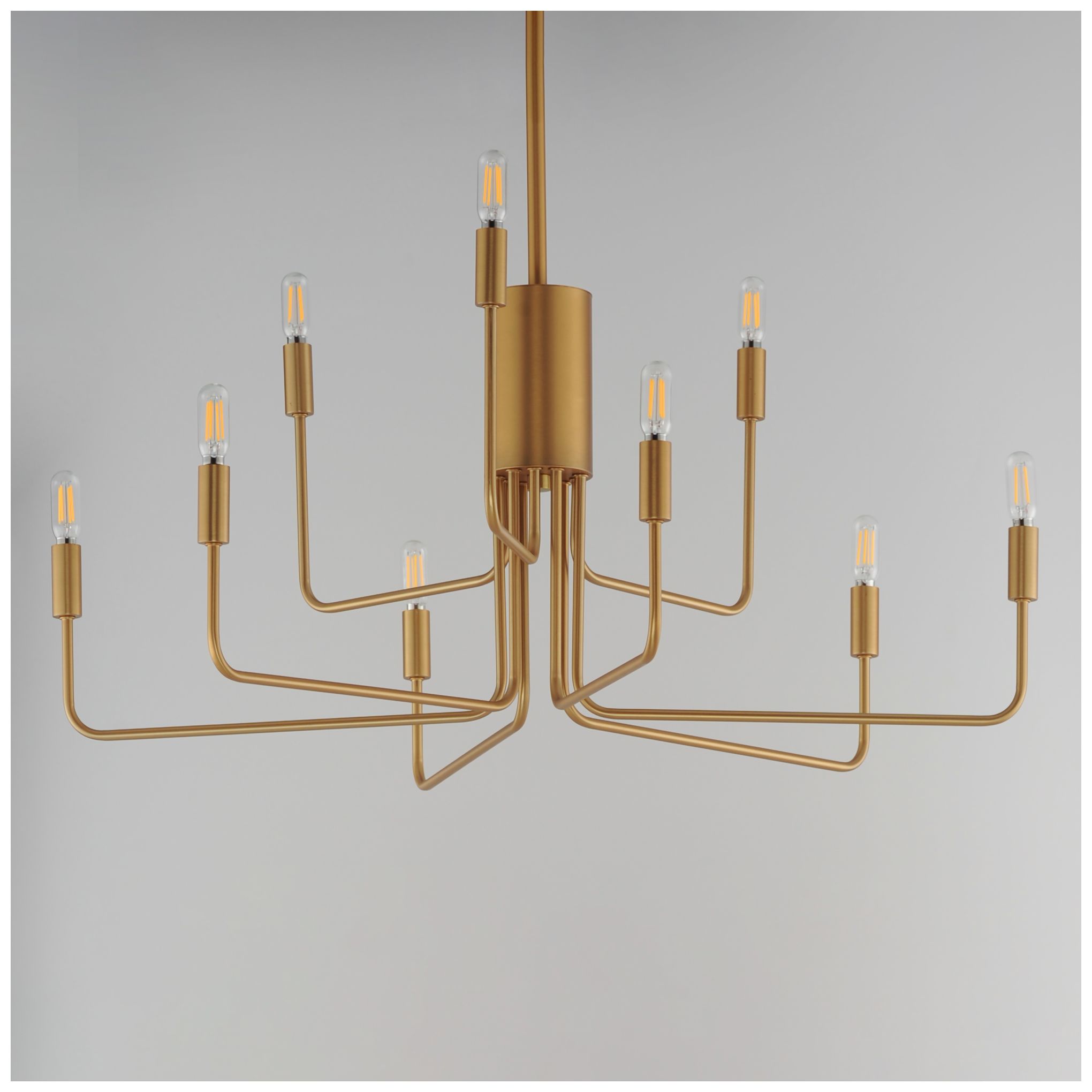 Thumbnail3 of Maxim Abner 32" Wide Natural Aged Brass 9-Light Chandelier more views