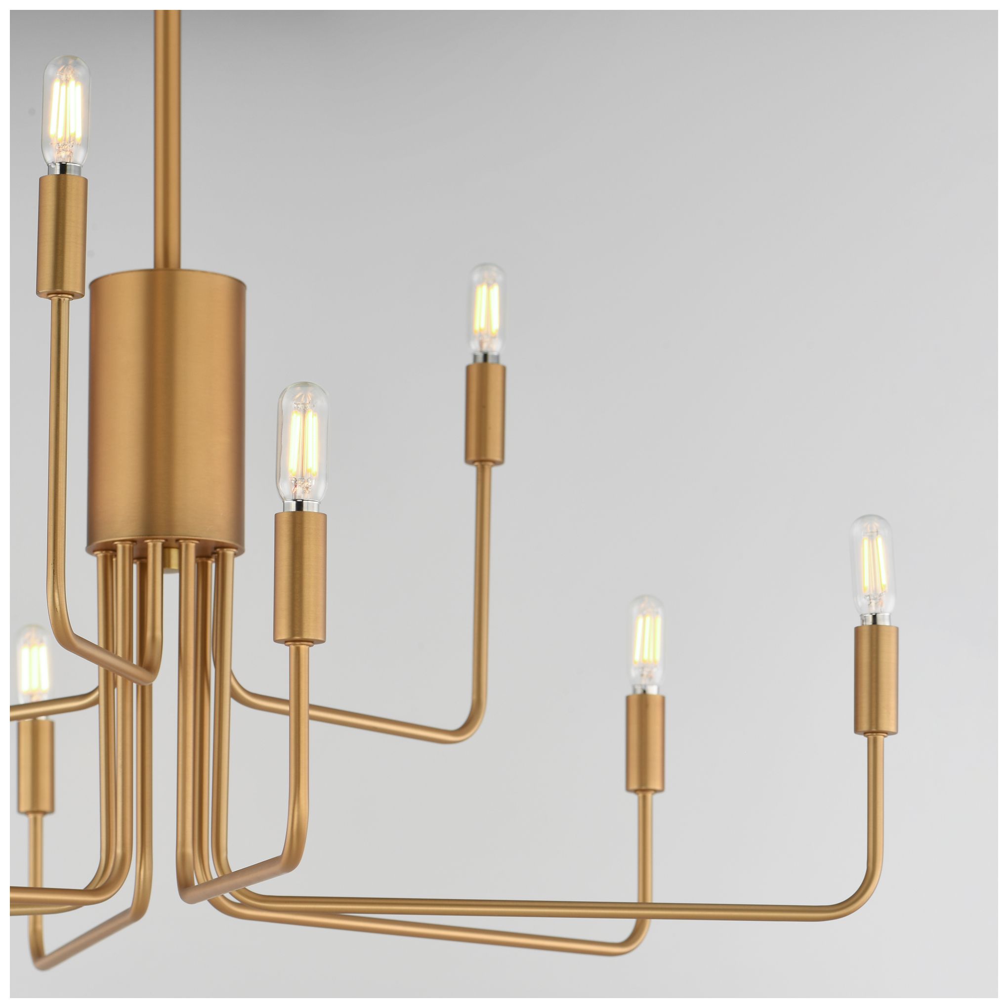 Maxim Abner 32" Wide Natural Aged Brass 9-Light Chandelier