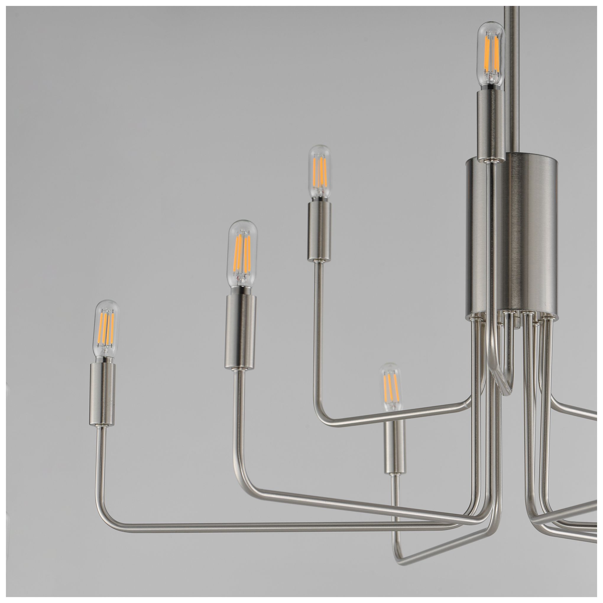 Thumbnail4 of Maxim Abner 32" Wide Satin Nickel 9-Light Chandelier more views