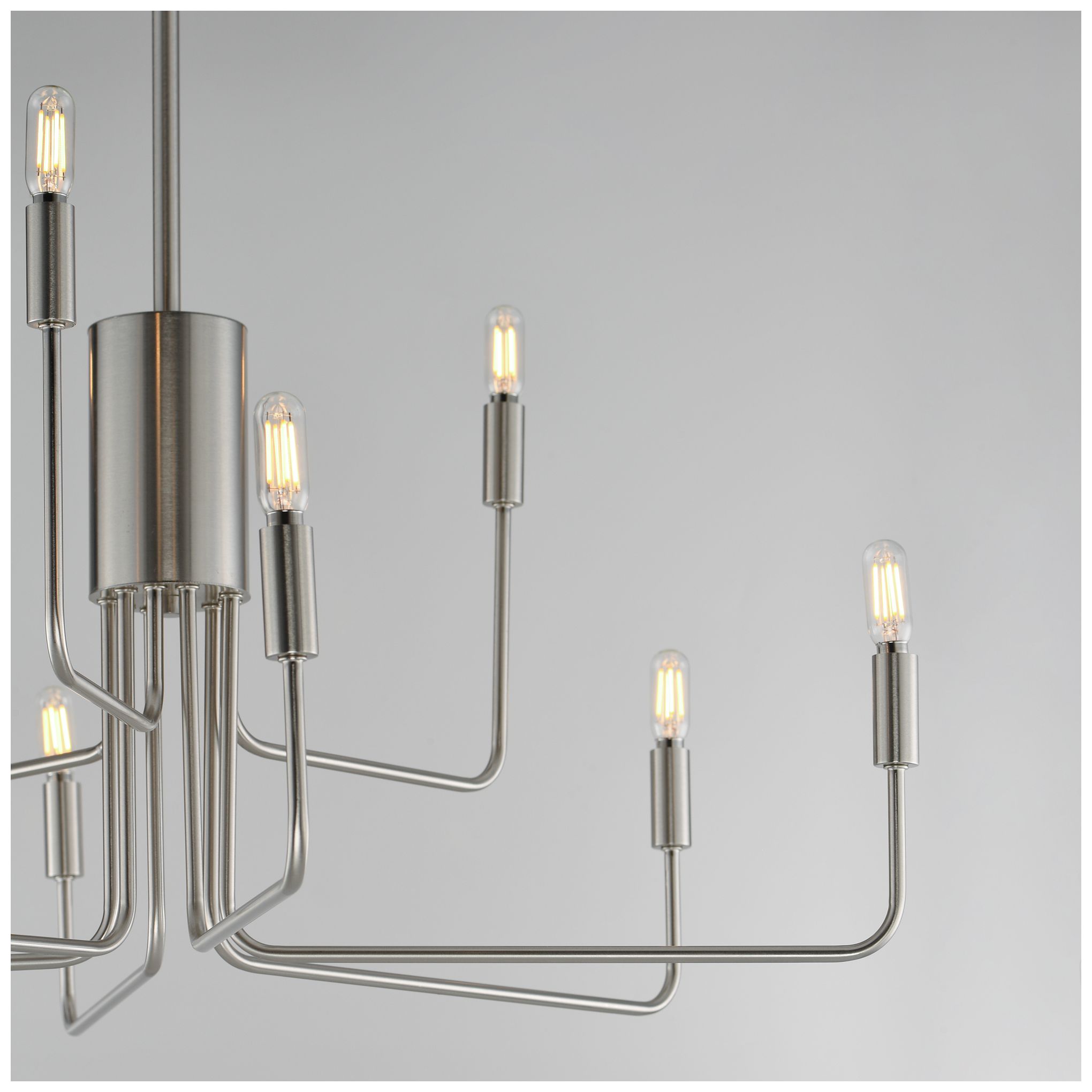 Maxim Abner 32" Wide Satin Nickel 9-Light Chandelier