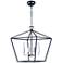 Maxim Abode 17 3/4" 4-Light Textured Black Polished Nickel Chandelier