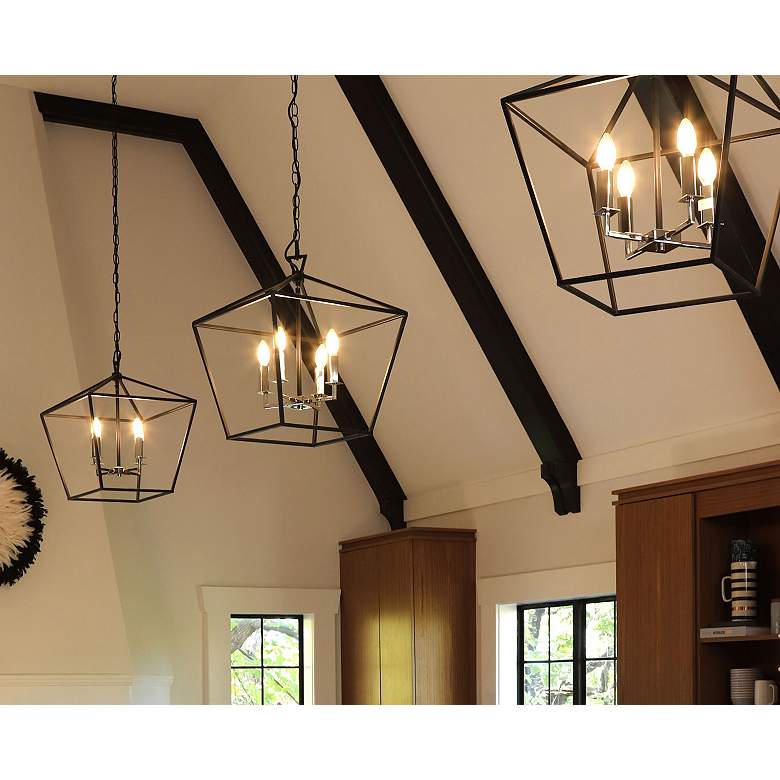 Image 3 Maxim Abode 17 3/4" 4-Light Textured Black Polished Nickel Chandelier more views