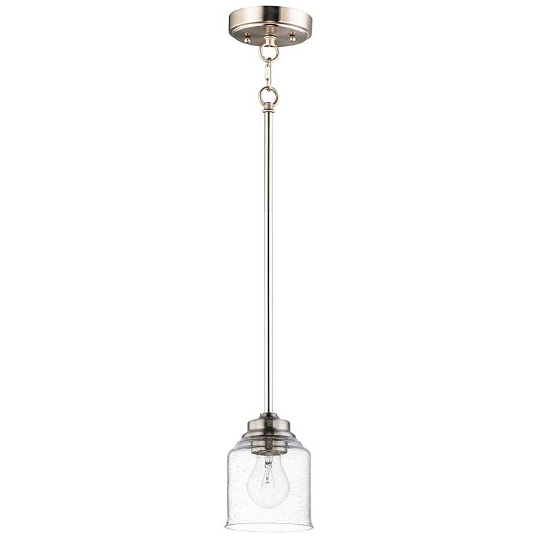 Image 2 Maxim Acadia 1-Light 4.75" Wide Satin Nickel Pendant Light