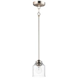 Maxim Acadia 1-Light 4.75" Wide Satin Nickel Pendant Light