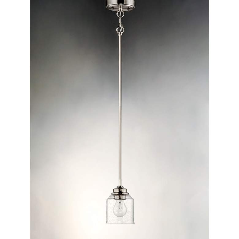 Image 3 Maxim Acadia 1-Light 4.75" Wide Satin Nickel Pendant Light more views