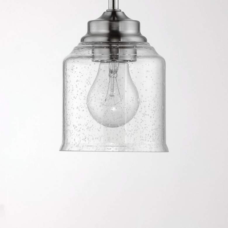 Image 4 Maxim Acadia 1-Light 4.75" Wide Satin Nickel Pendant Light more views