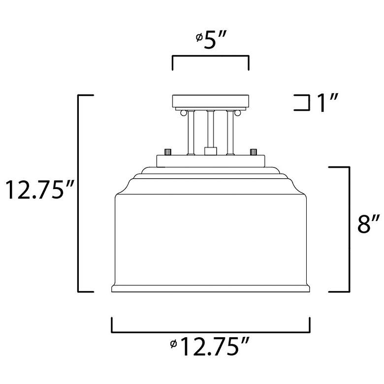 Image 3 Maxim Acadia 12 3/4" Wide Black 3-Light Ceiling Light more views