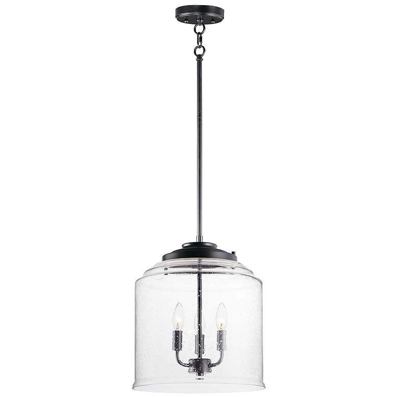 Image 1 Maxim Acadia 13 3/4" Wide Black 3-Light Bell Pendant
