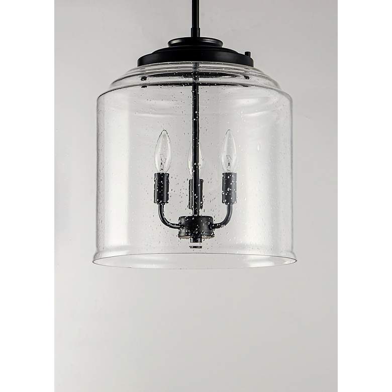 Image 4 Maxim Acadia 13 3/4" Wide Black 3-Light Bell Pendant more views