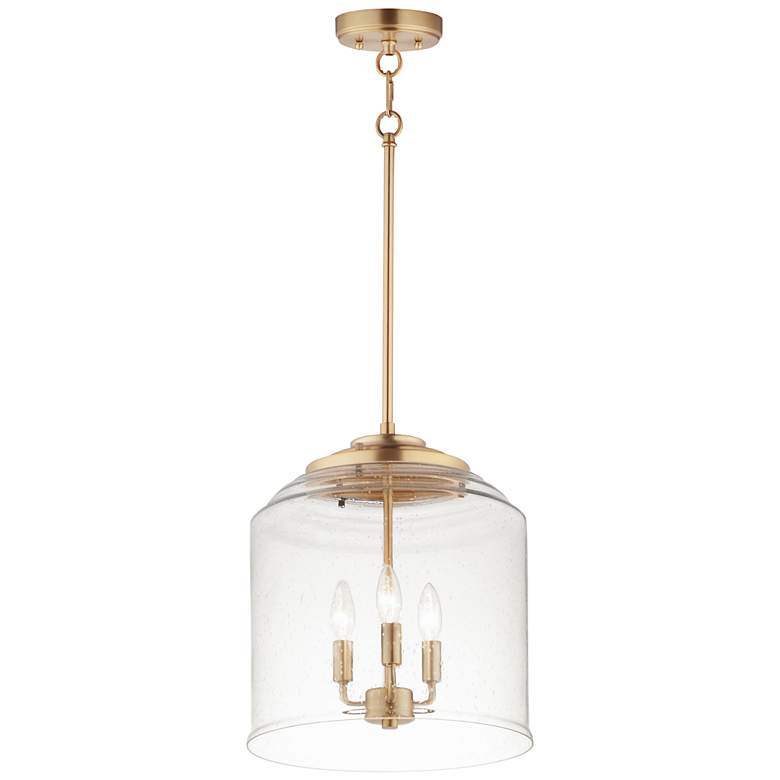 Image 1 Maxim Acadia 13 3/4 inch Wide Heritage Brass 3-Light Pendant