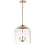 2_Maxim Acadia 13 3/4" Wide Heritage Brass 3-Light Pendant