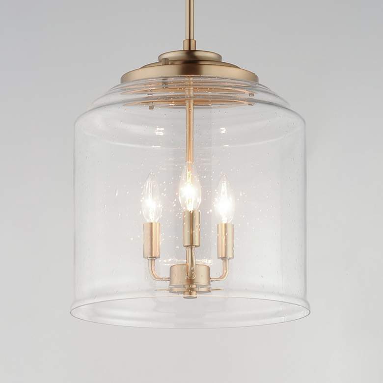 Image 1 Maxim Acadia 13 3/4" Wide Heritage Brass 3-Light Pendant