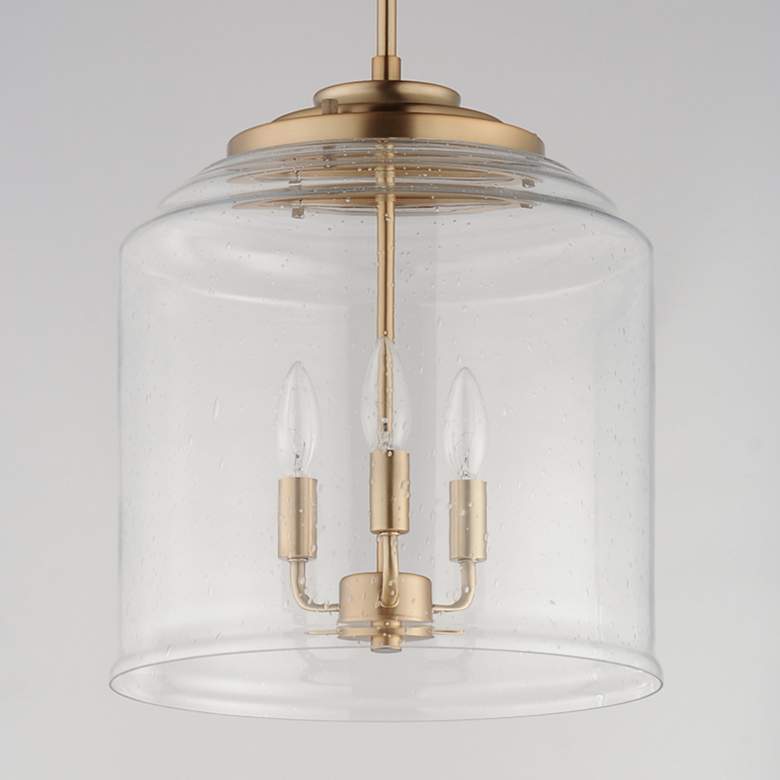 Image 4 Maxim Acadia 13 3/4" Wide Heritage Brass 3-Light Pendant more views