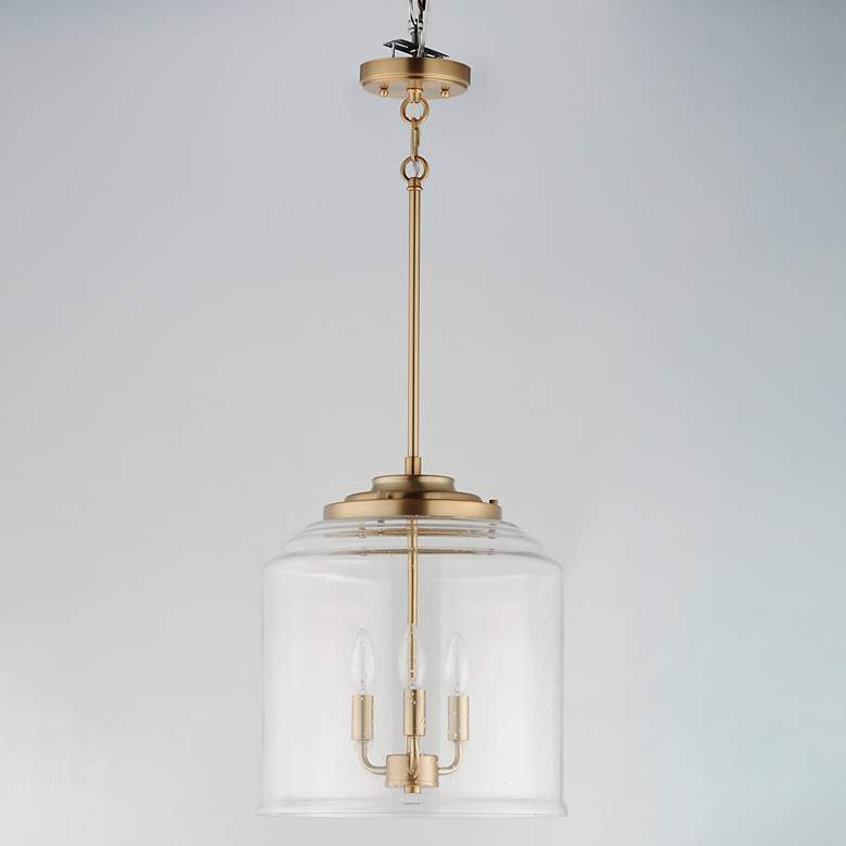 Image 5 Maxim Acadia 13 3/4" Wide Heritage Brass 3-Light Pendant more views