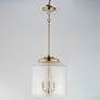 5_Maxim Acadia 13 3/4" Wide Heritage Brass 3-Light Pendant more views