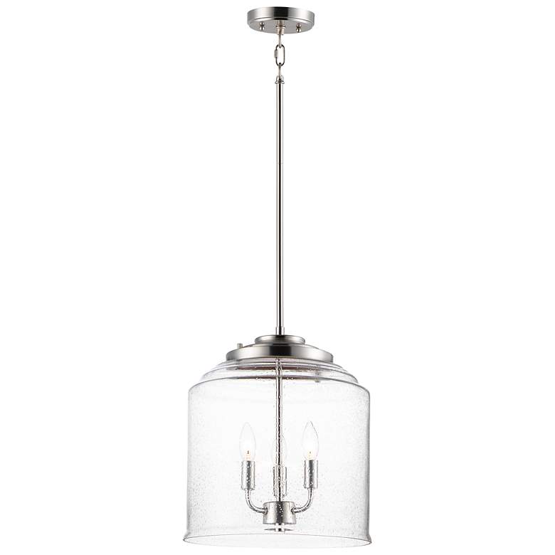 Image 2 Maxim Acadia 13 3/4" Wide Satin Nickel 3-Light Pendant
