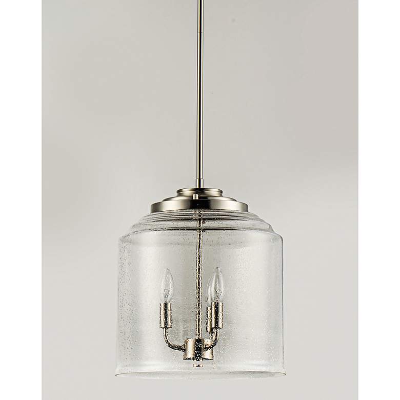 Image 1 Maxim Acadia 13 3/4" Wide Satin Nickel 3-Light Pendant