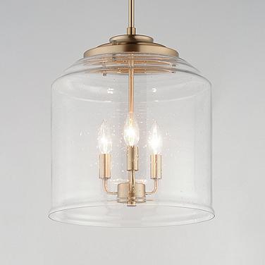 Maxim Acadia 13 3/4" Wide Heritage Brass 3-Light Pendant