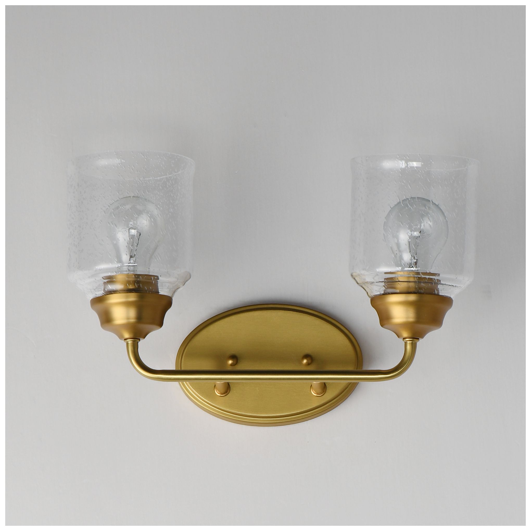 Image 2 Maxim Acadia 14 3/4" Wide Natural Aged Brass 2-Light Bath Vanity more views