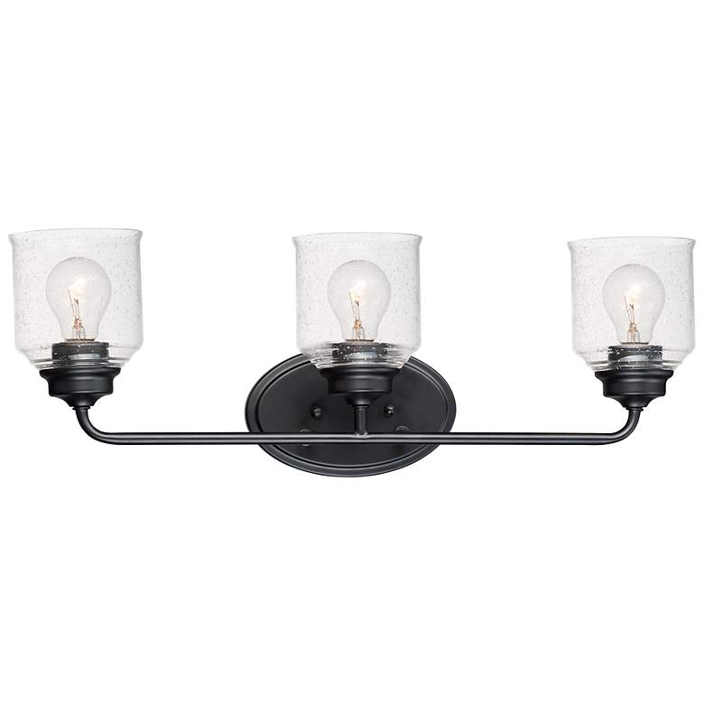 Image 1 Maxim Acadia 25" Wide Black 3-Light Bath Light
