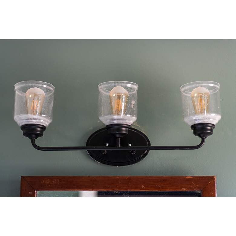Image 4 Maxim Acadia 25" Wide Black 3-Light Bath Light more views