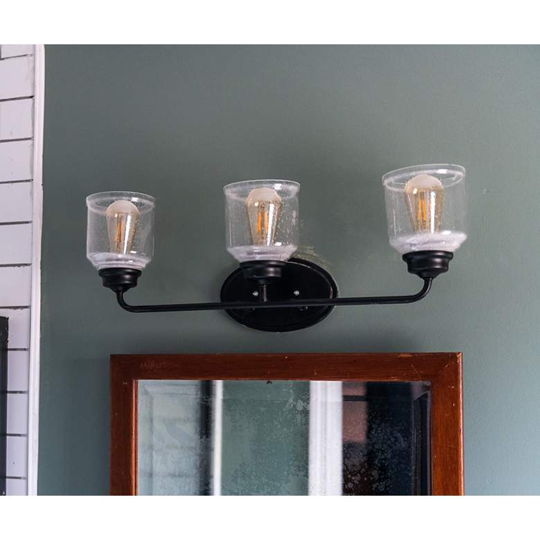 Image 6 Maxim Acadia 25" Wide Black 3-Light Bath Light more views
