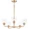 Maxim Acadia 26" Wide 5-Light Seeded Glass and Gold Chandelier