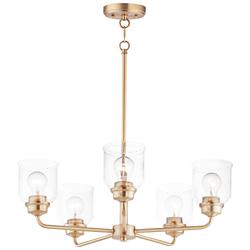 Maxim Acadia 26" Wide 5-Light Seeded Glass and Gold Chandelier