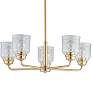 2_Maxim Acadia 26" Wide 5-Light Seeded Glass and Gold Chandelier more views