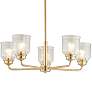3_Maxim Acadia 26" Wide 5-Light Seeded Glass and Gold Chandelier more views