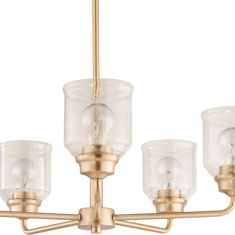 Image 4 Maxim Acadia 26" Wide 5-Light Seeded Glass and Gold Chandelier more views
