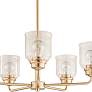 4_Maxim Acadia 26" Wide 5-Light Seeded Glass and Gold Chandelier more views