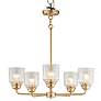 5_Maxim Acadia 26" Wide 5-Light Seeded Glass and Gold Chandelier more views
