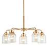 7_Maxim Acadia 26" Wide 5-Light Seeded Glass and Gold Chandelier more views