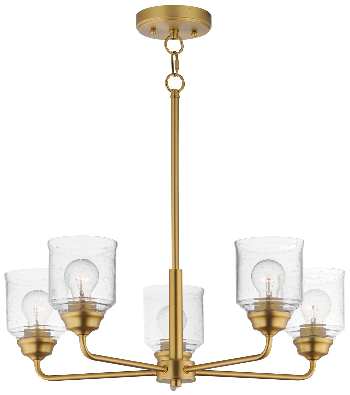 Thumbnail1 of Maxim Acadia 26" Wide Natural Aged Brass 5-Light Chandelier