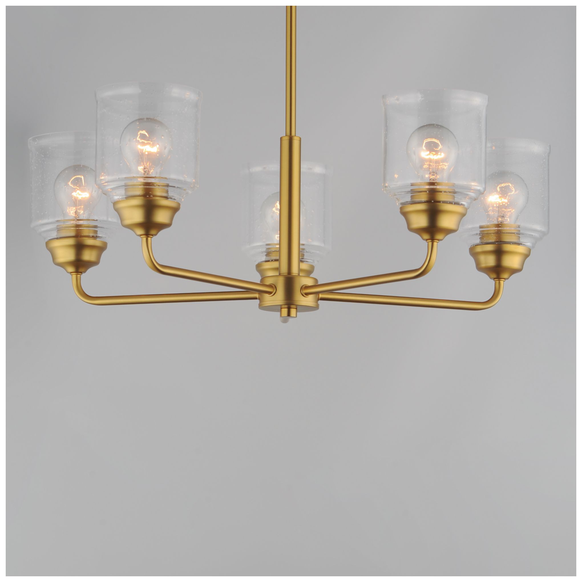 Thumbnail2 of Maxim Acadia 26" Wide Natural Aged Brass 5-Light Chandelier more views