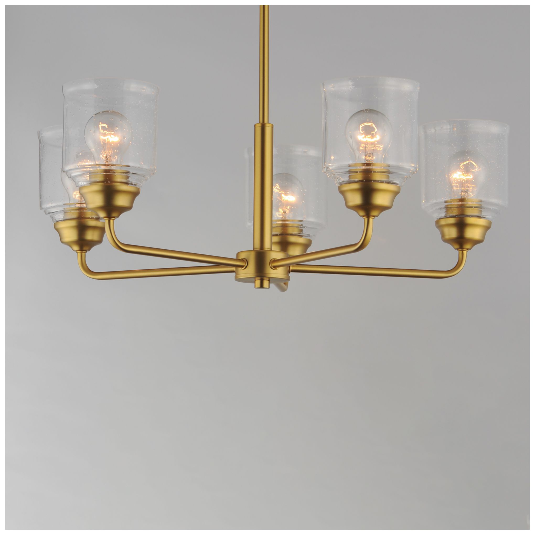 Thumbnail4 of Maxim Acadia 26" Wide Natural Aged Brass 5-Light Chandelier more views