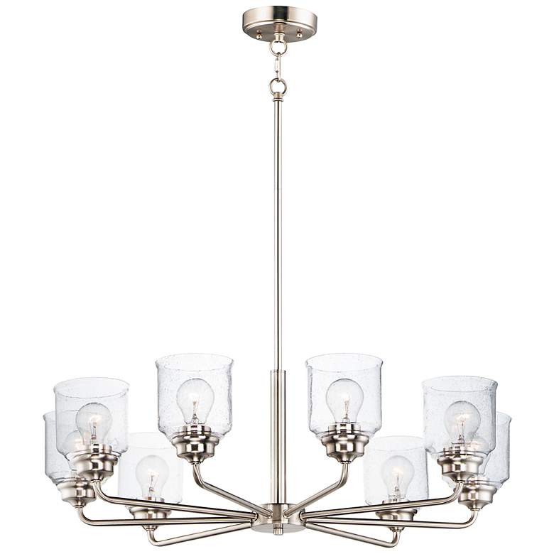 Image 2 Maxim Acadia 32" Wide Satin Nickel 8-Light Chandelier