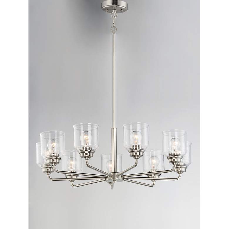 Image 3 Maxim Acadia 32" Wide Satin Nickel 8-Light Chandelier more views