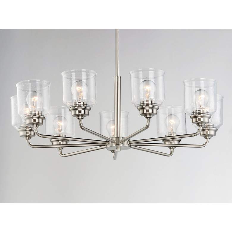 Image 5 Maxim Acadia 32" Wide Satin Nickel 8-Light Chandelier more views