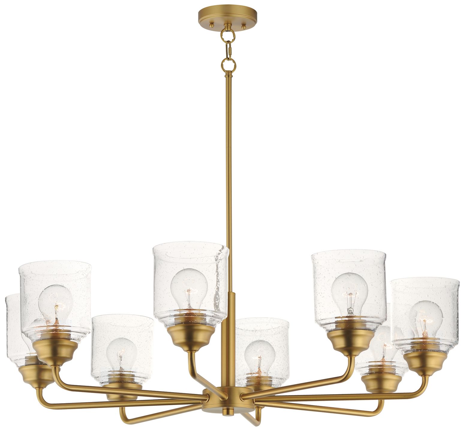 Thumbnail1 of Maxim Acadia 32" Wide Natural Aged Brass 8-Light Chandelier