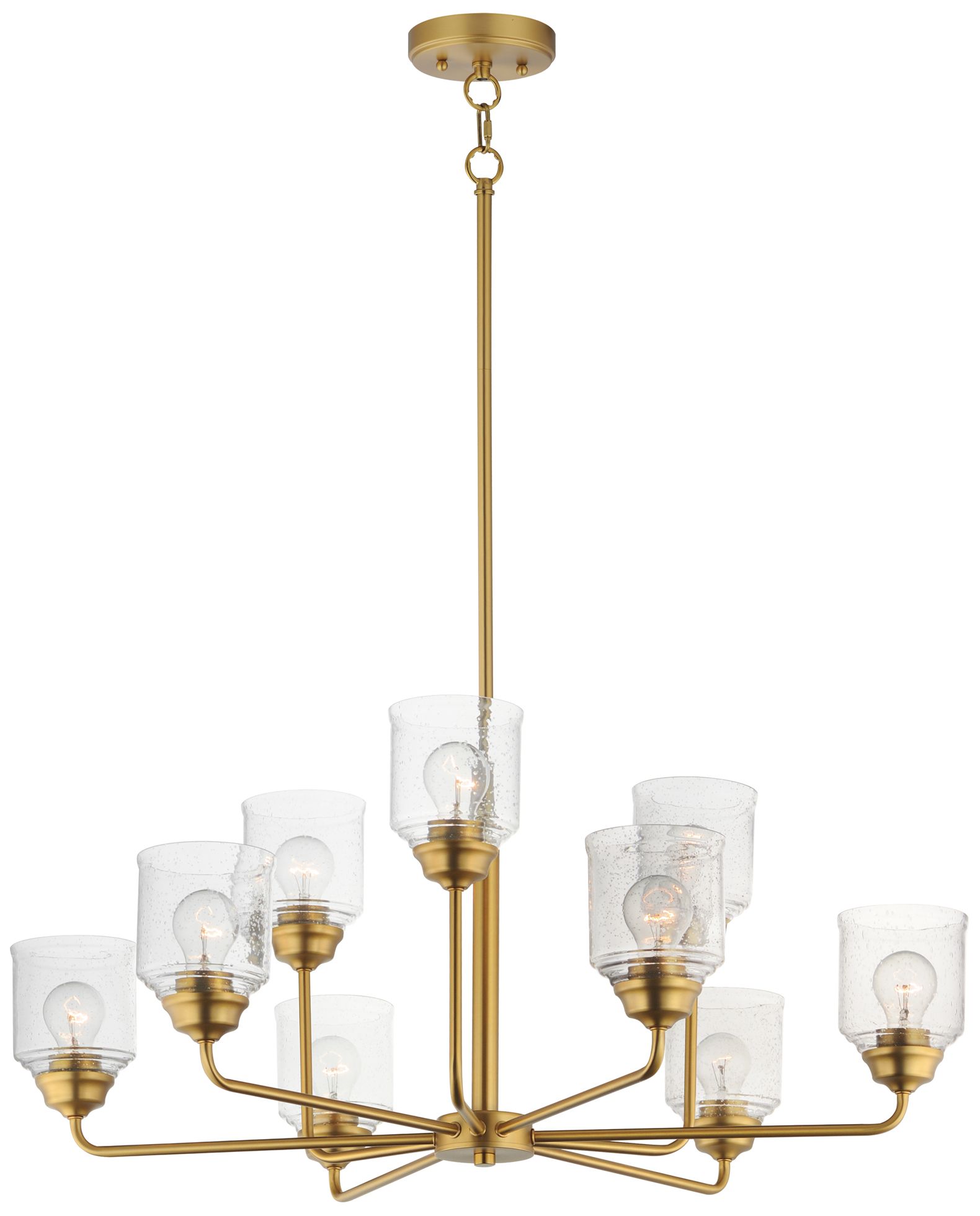 Thumbnail1 of Maxim Acadia 34 3/4" Wide Natural Aged Brass 9-Light Chandelier