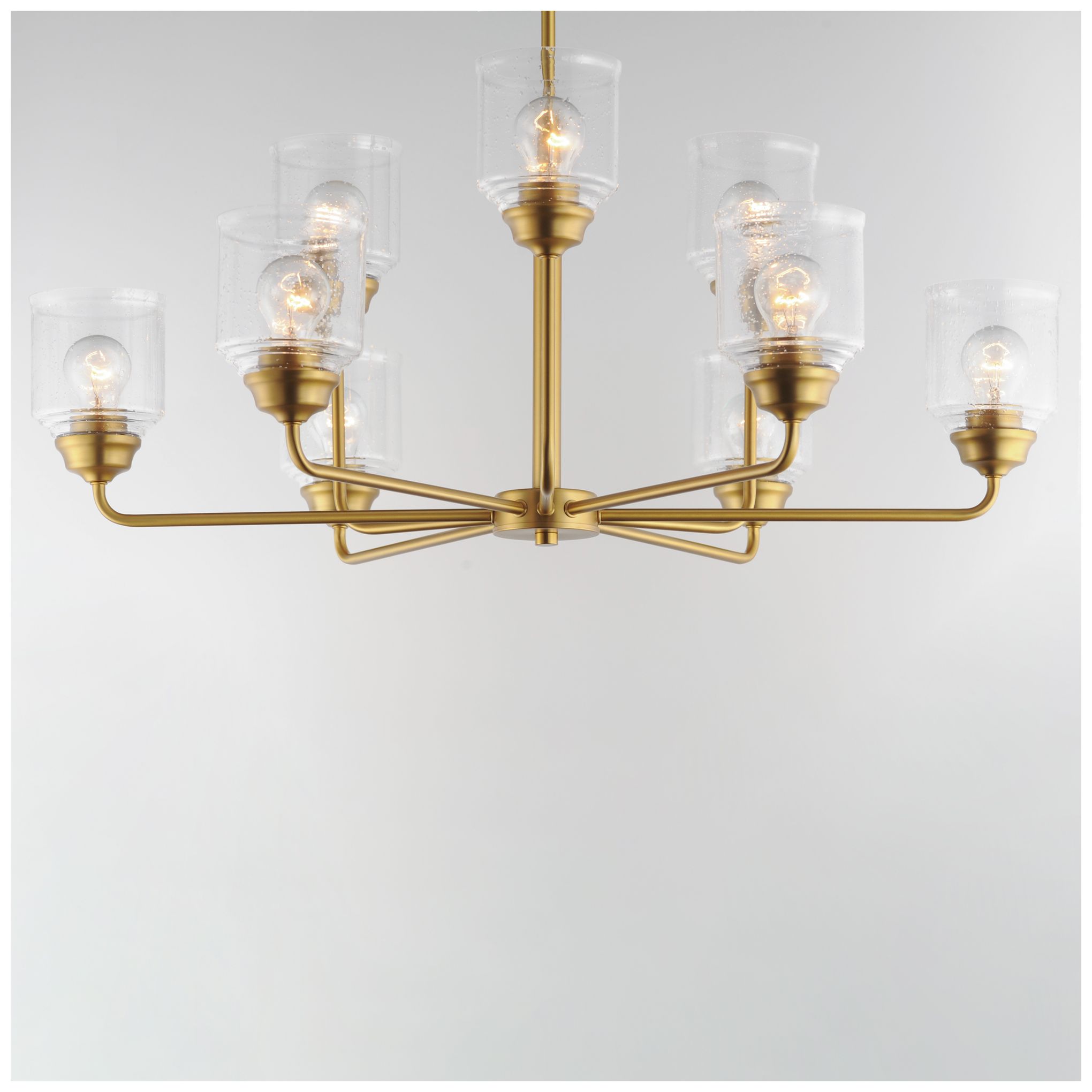 Thumbnail2 of Maxim Acadia 34 3/4" Wide Natural Aged Brass 9-Light Chandelier more views