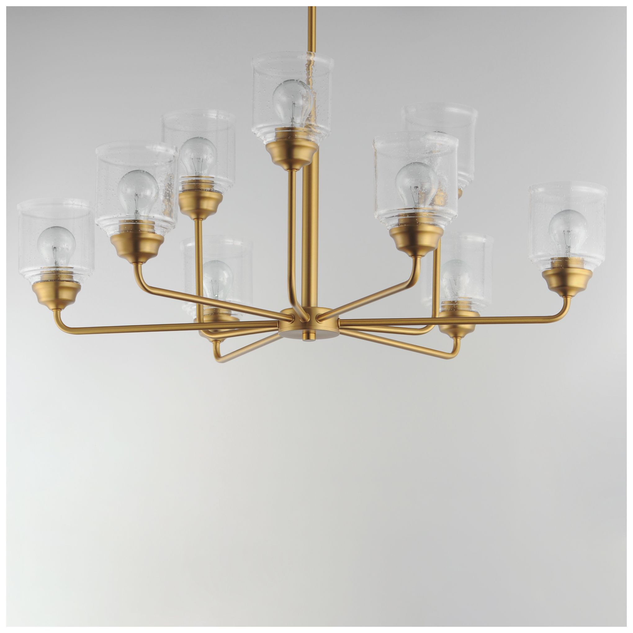 Thumbnail3 of Maxim Acadia 34 3/4" Wide Natural Aged Brass 9-Light Chandelier more views